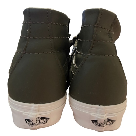 VANS Sk8-Hi Tapered Men’s sz 7 Soft Leather Green/True White Worn Once EUC - Picture 3 of 6